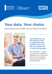 A thumbnail image of the printable patient leaflet, Your Data Your Choice.